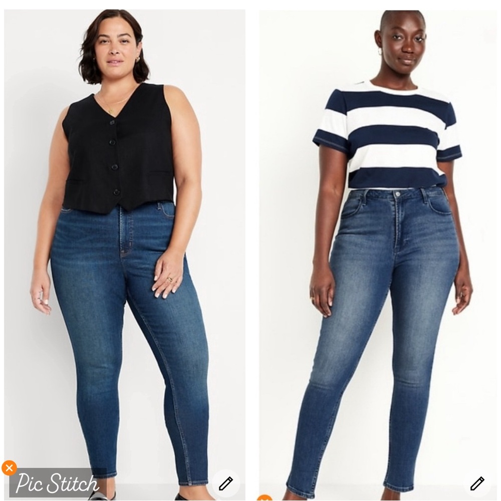 Old Navy Women's Skinny Jeans - Dark Blue